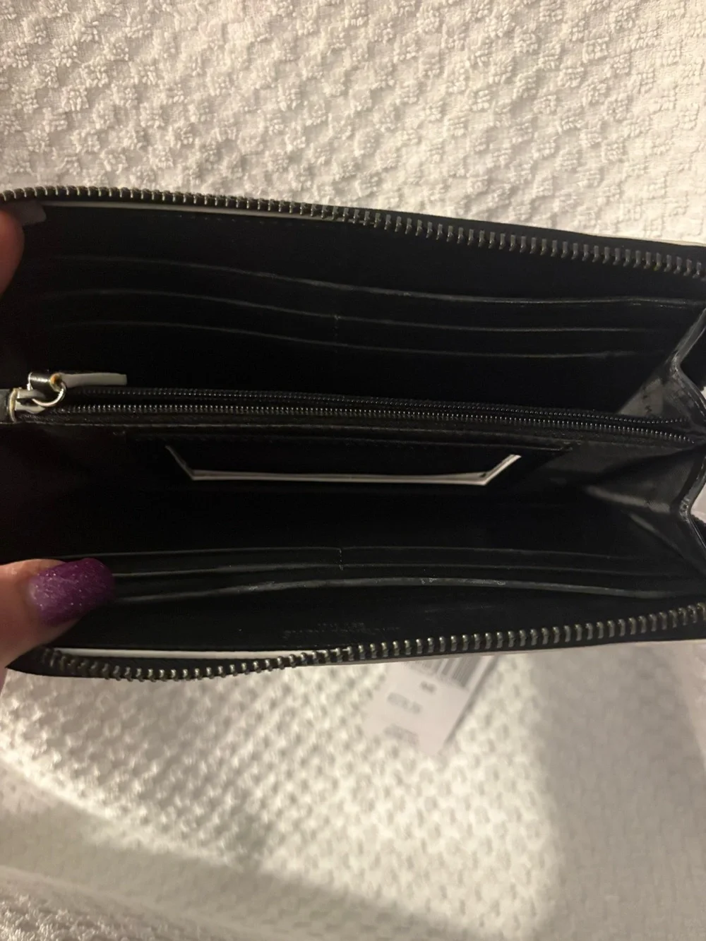 Wallet-The Michael Kors Men's Tech ZIP Around Black Leather wallet